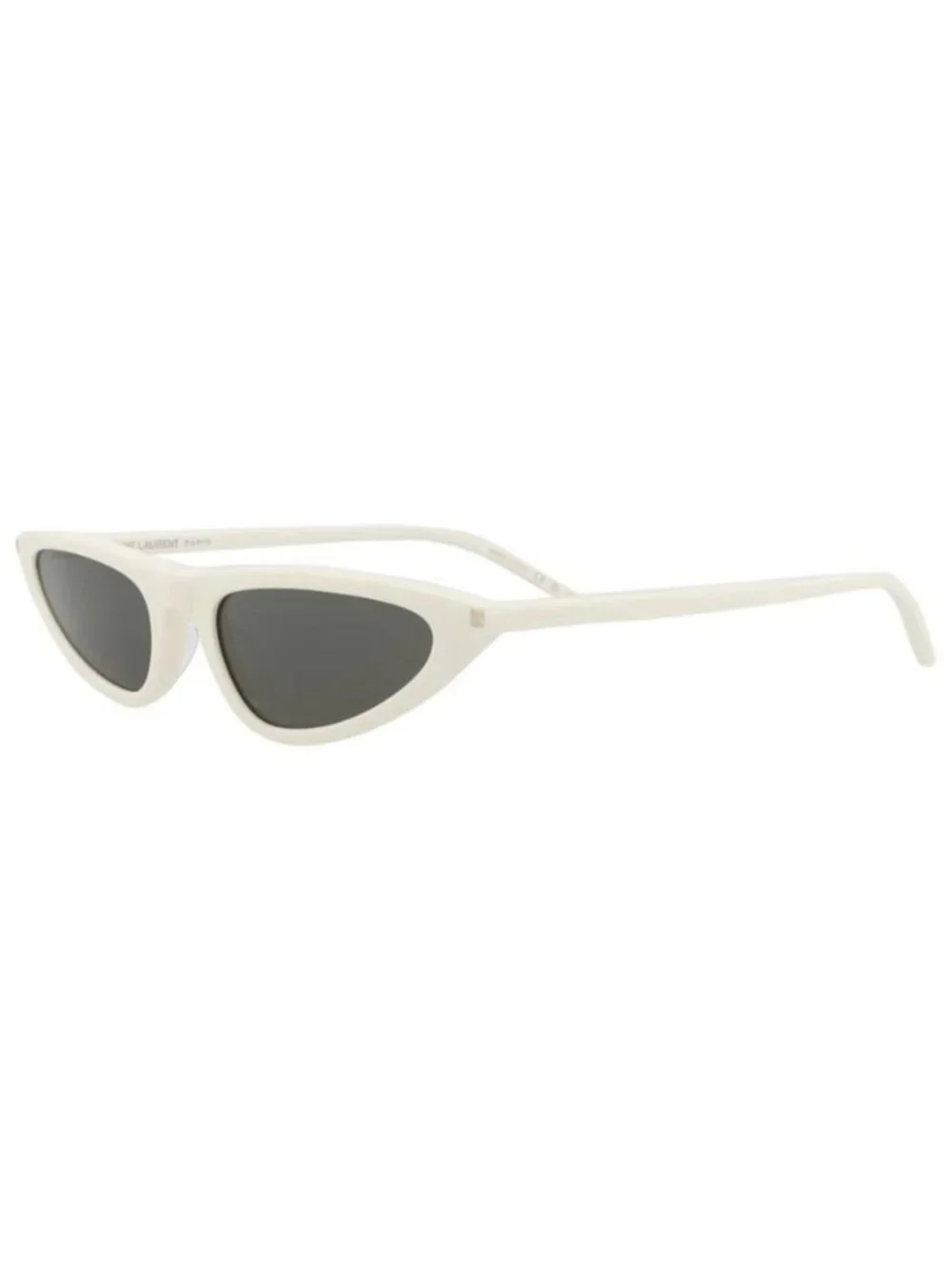 New Saint Laurent Womens Cat Eye White White Grey Fashion Designer Sunglasses